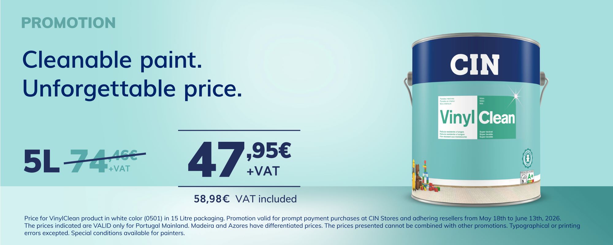MAIO 2026 - GAMA VINYL (CLEAN) - PROMOÇÃO