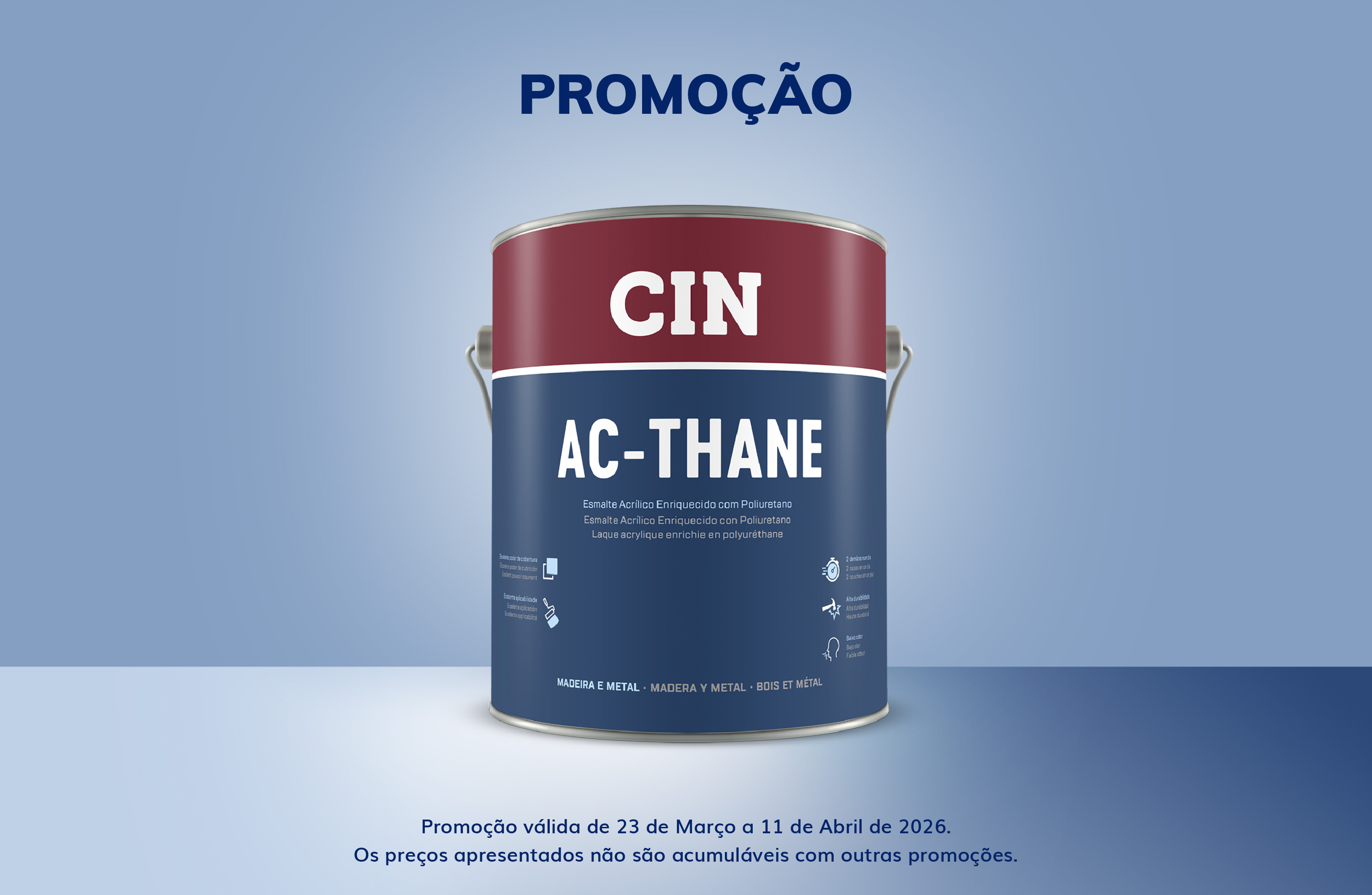 O ESMALTE É ULTRADURADOURO. A PROMOÇÃO SÓ DURA UNS DIAS.